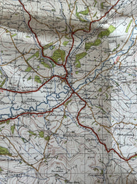 LLANDOVERY Ordnance Survey Cloth One Inch Map 1947 Sixth Edition Sheet 140