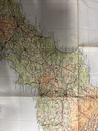 ENGLAND SOUTH WEST Ordnance Survey Cloth Quarter Inch Map 1920 Sheet 10 Cornwall