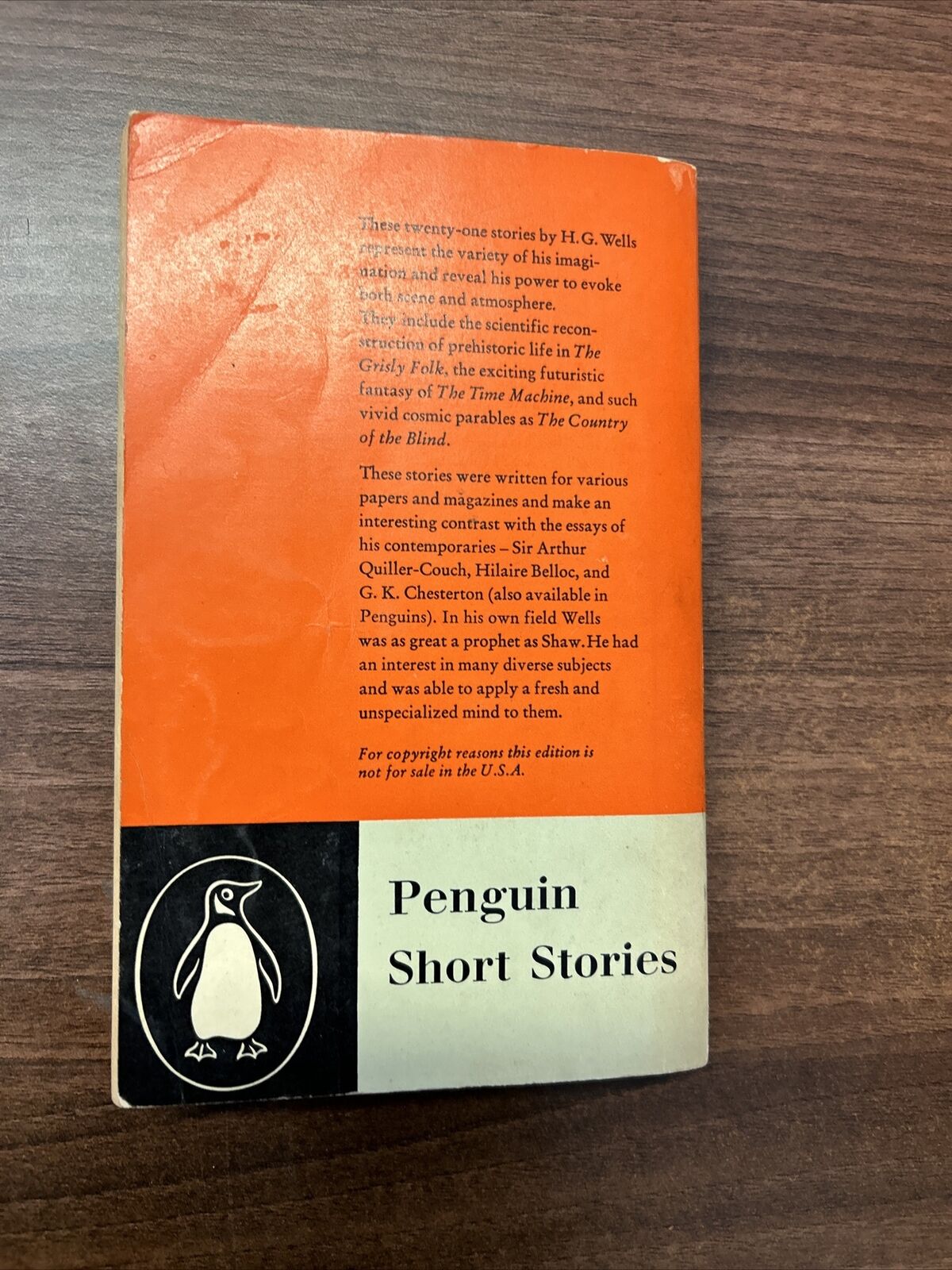 H G WELLS SELECTED SHORT STORIES - Penguin Short Stories No 1310 1961