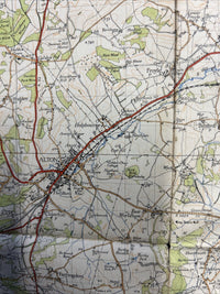 ALDERSHOT Ordnance Survey Cloth One Inch Map 1940 Sixth Edition Sheet 169