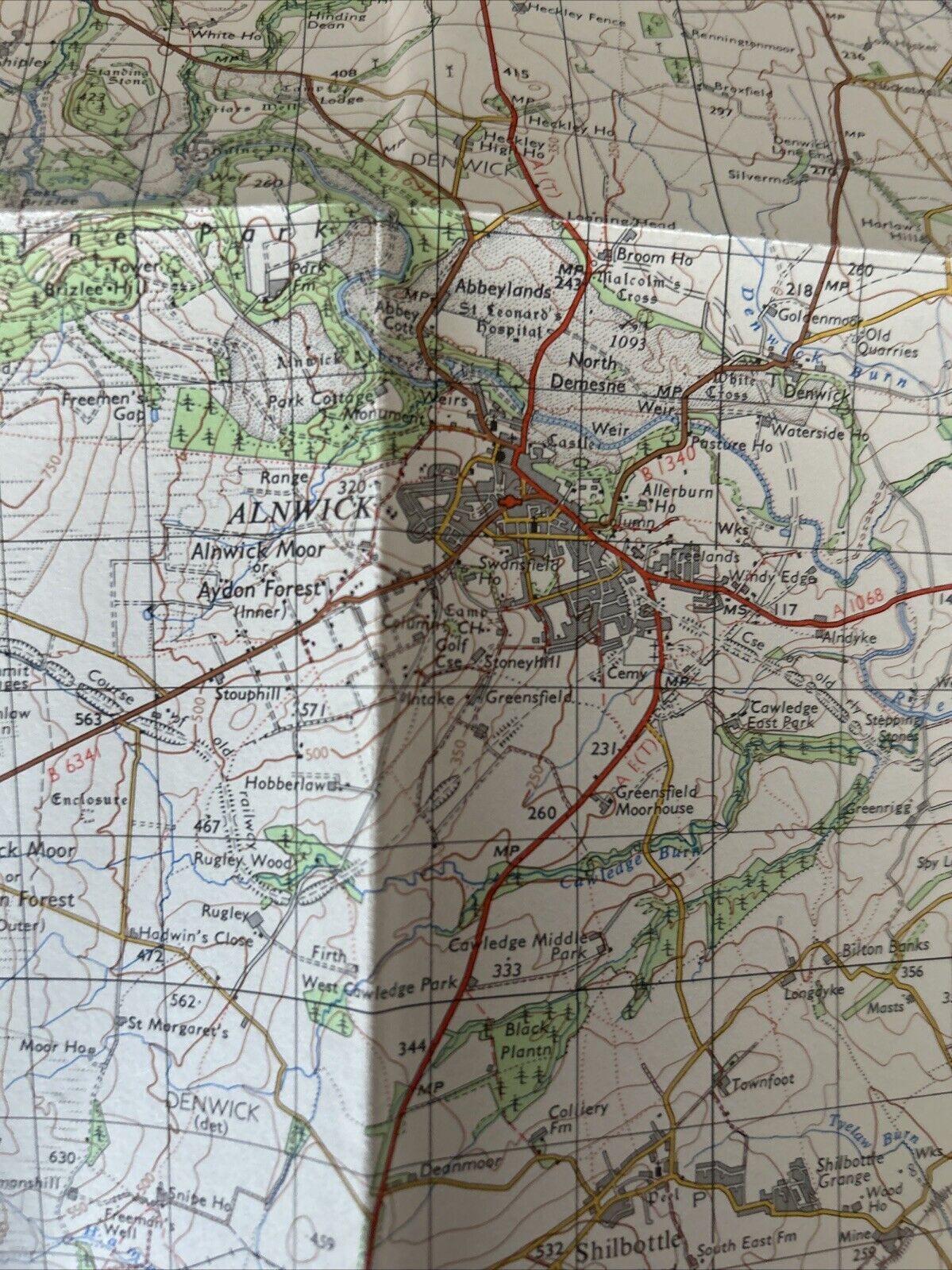 ALNWICK Ordnance Survey One Inch Map Sheet 71 1965 Farne Islands Bamburgh