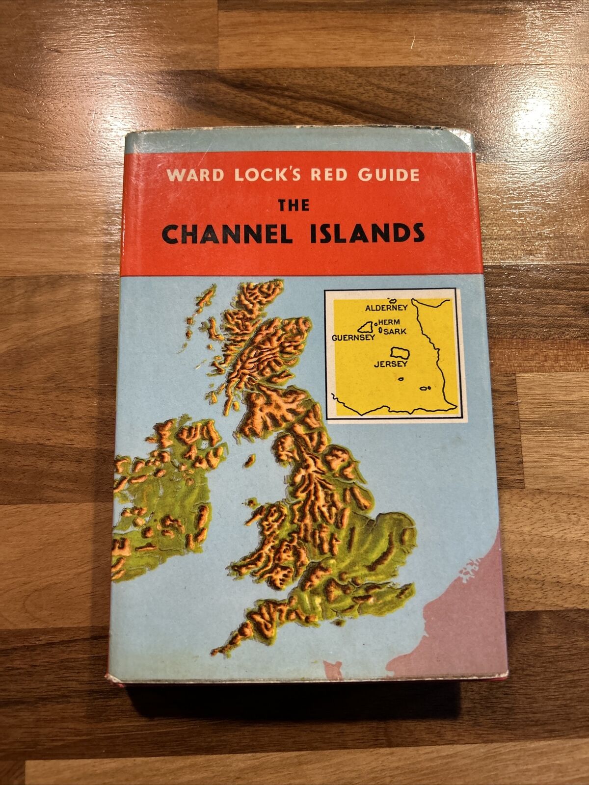 THE CHANNEL ISLANDS - Ward Locks Red Guide Hardback Dust Jacket Maps Jersey