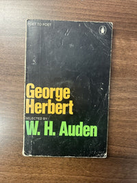 GEORGE HERBERT - Penguin Books Poet To Poet 1973 Selected By W H Auden