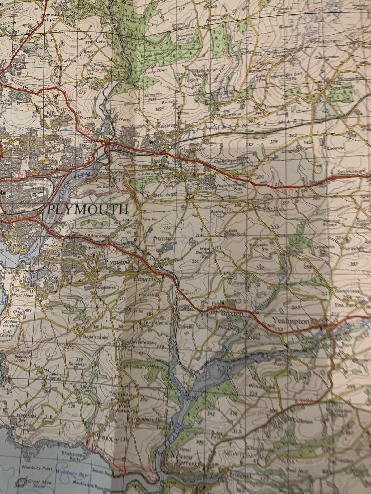 Plymouth Devon - Ordnance Survey Map One Inch 1961 Sheet 187 Tavistock