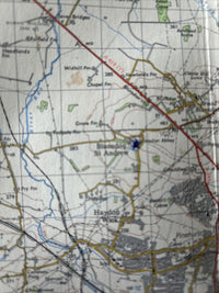 SWINDON Ordnance Survey Seventh Series CLOTH One inch 1958  Sheet 157 Marked