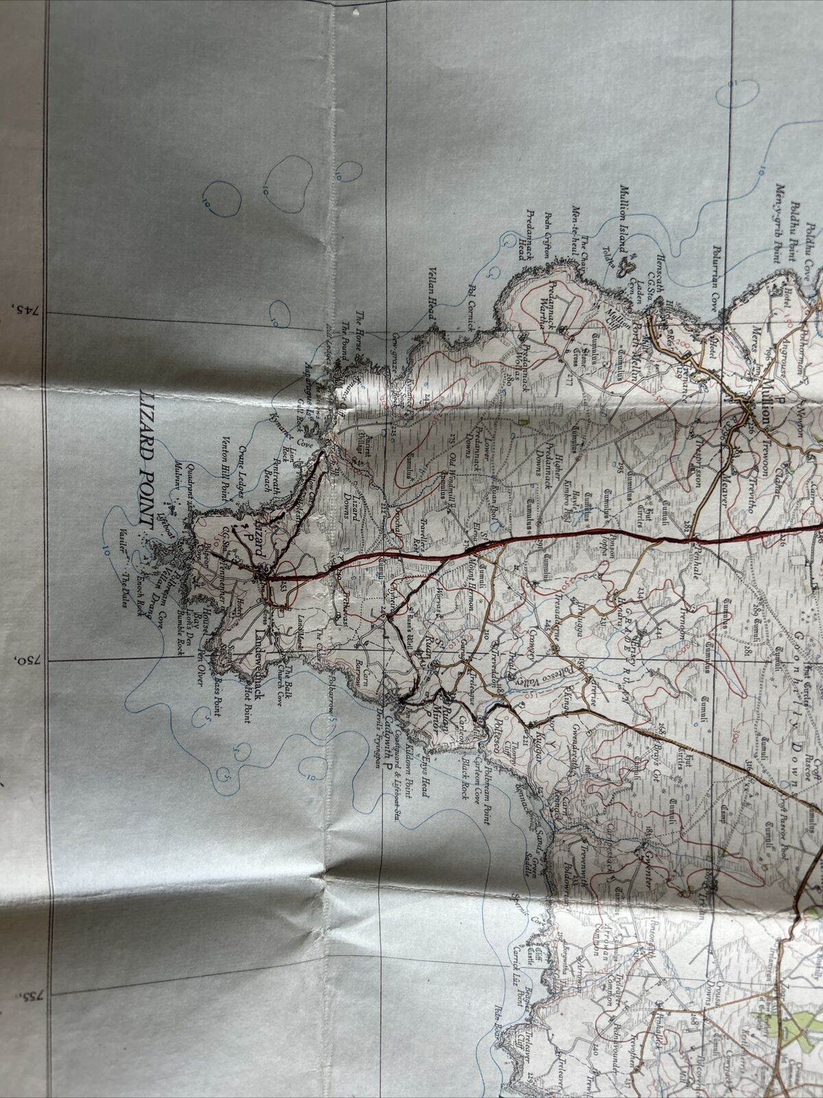 LANDS END & LIZARD Sheet 146 Fifth Edition CLOTH Ordnance Survey 1 Inch 1934