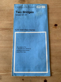 Two Bridges Devon Ordnance Survey 1:25000 First Series 1974 Sheet SX67 Dartmoor