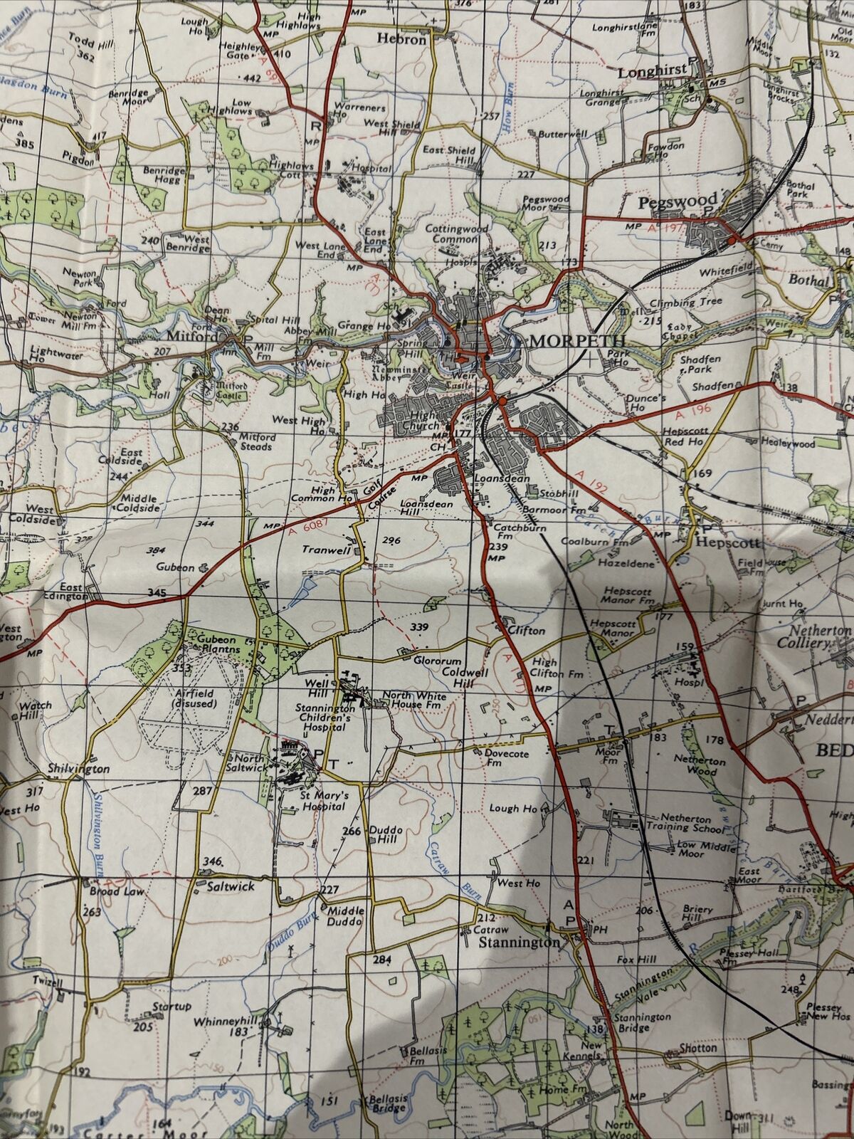 NEWCASTLE UPON TYNE Ordnance Survey One Inch Map 1965 Seventh Edition Sheet 78