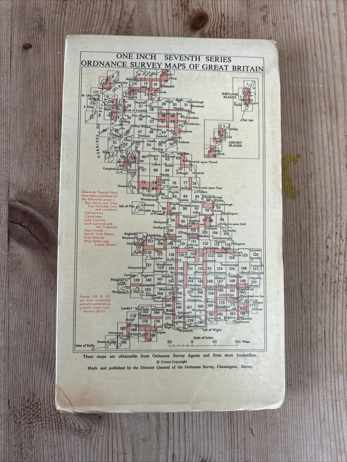 FISHGUARD & PEMBROKE Cloth Ordnance Survey Map Seventh Series 1965 Sheet 138/151