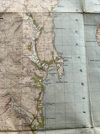 KINTYRE Ordnance Survey One Inch Sheet 65 Popular Edition 1925 Arran Campbeltown