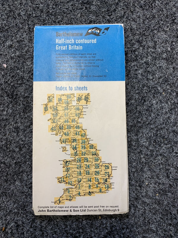 OXFORD - 1964 Bartholomew Half Inch Map No 14 Cirencester Buckingham