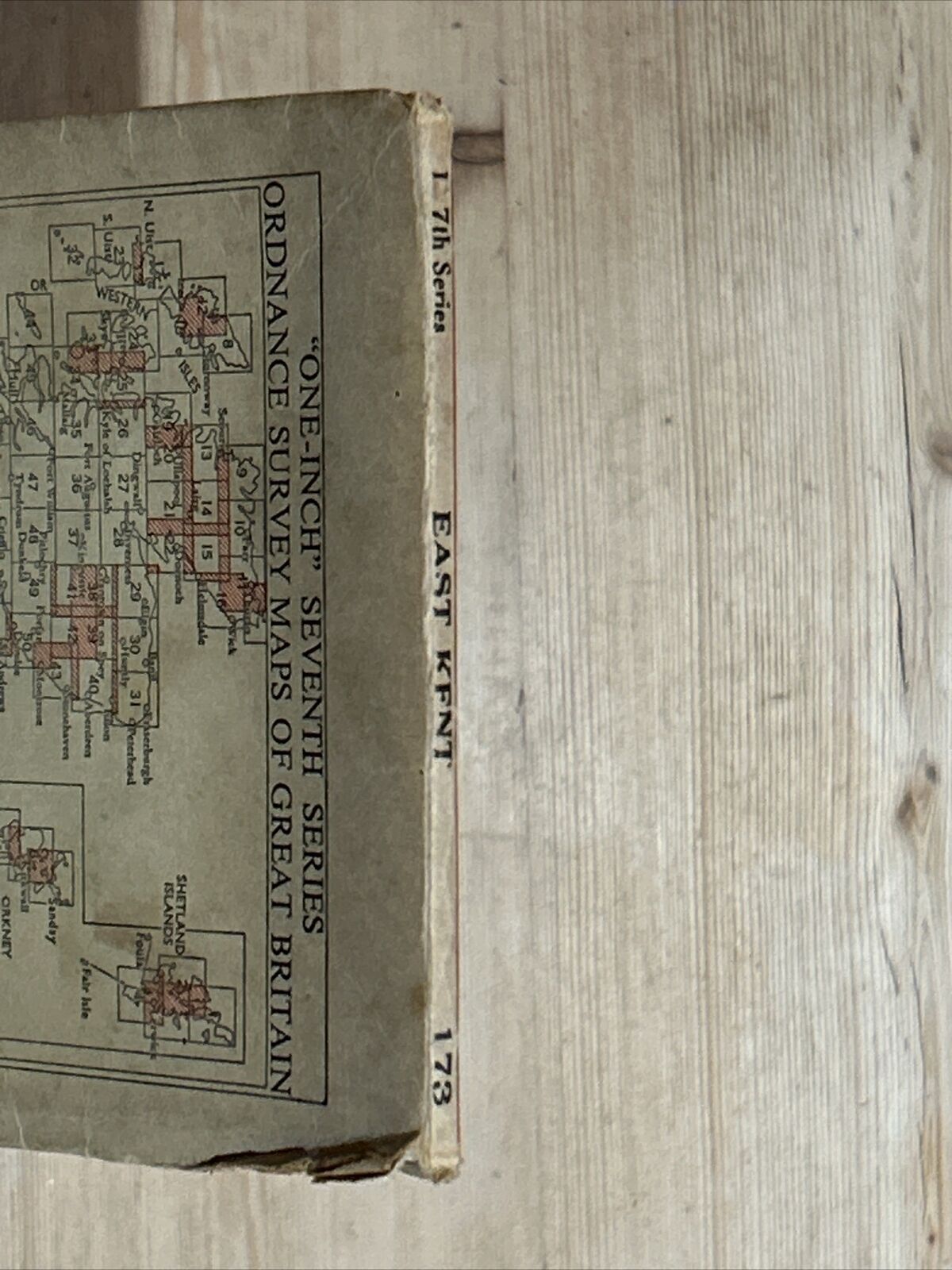 EAST KENT Ordnance Survey Seventh Series One inch 1959 Sheet 173 Dover Deal