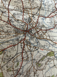 HEREFORD Ordnance Survey Cloth One Inch Map 1947 Sixth Edition Sheet 142 Pandy