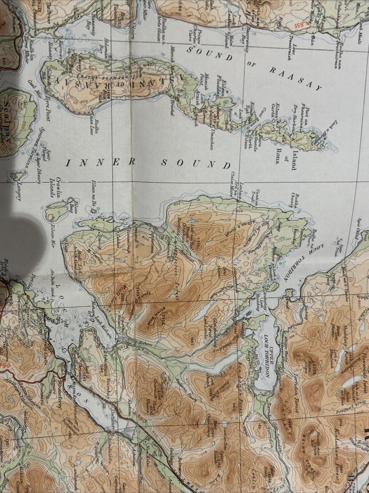 THE WESTERN HIGHLANDS Skye S Heb. Cloth Ordnance Survey Quarter In Sheet 6 1922