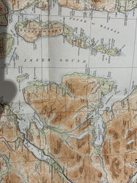 THE WESTERN HIGHLANDS Skye S Heb. Cloth Ordnance Survey Quarter In Sheet 6 1922