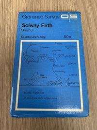 Solway Firth - Ordnance Survey Quarter Inch Map No 8 1973 Isle Of Man Carlisle