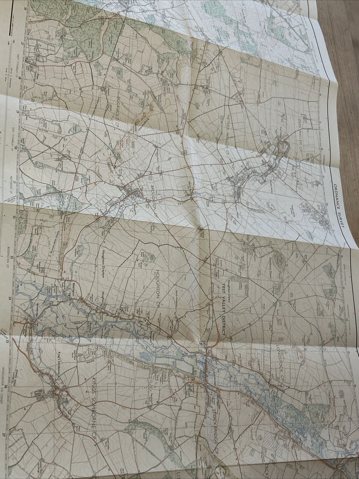THE WALLOPS Pathfinder Ordnance Survey SU23/33 1:25000 1980 Stockbridge Boscombe