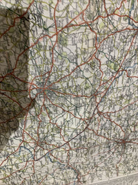 WEST MIDLANDS MAP 30 Miles Around BIRMINGHAM- GEOGRAPHIA 1950s?