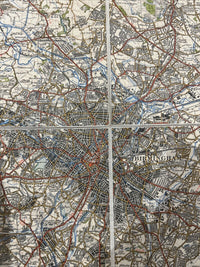 THE CHILTERNS Ordnance Survey Cloth 1 In Map 1945 Sixth Edition Sh 159 Dissected