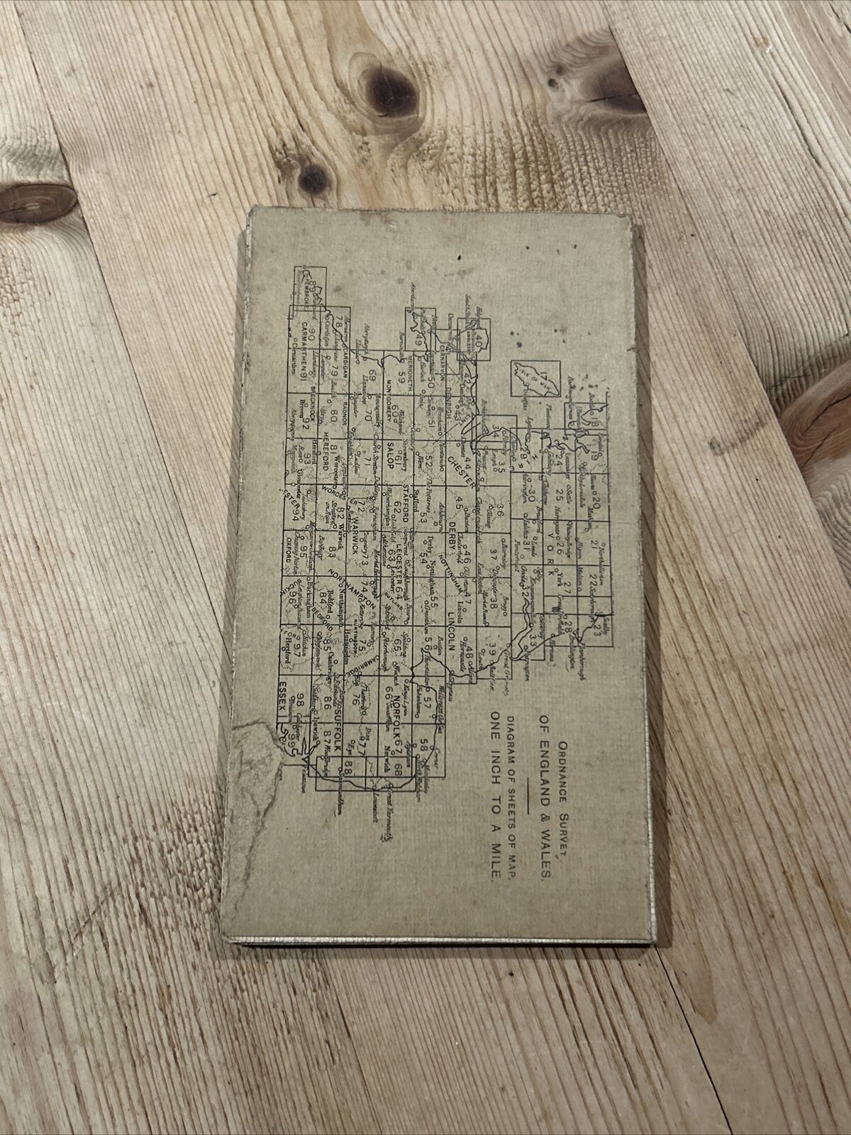 LAMPETER Ordnance Survey Third Edition Cloth 1 Inch Map 1912 Sheet 79 Contoured