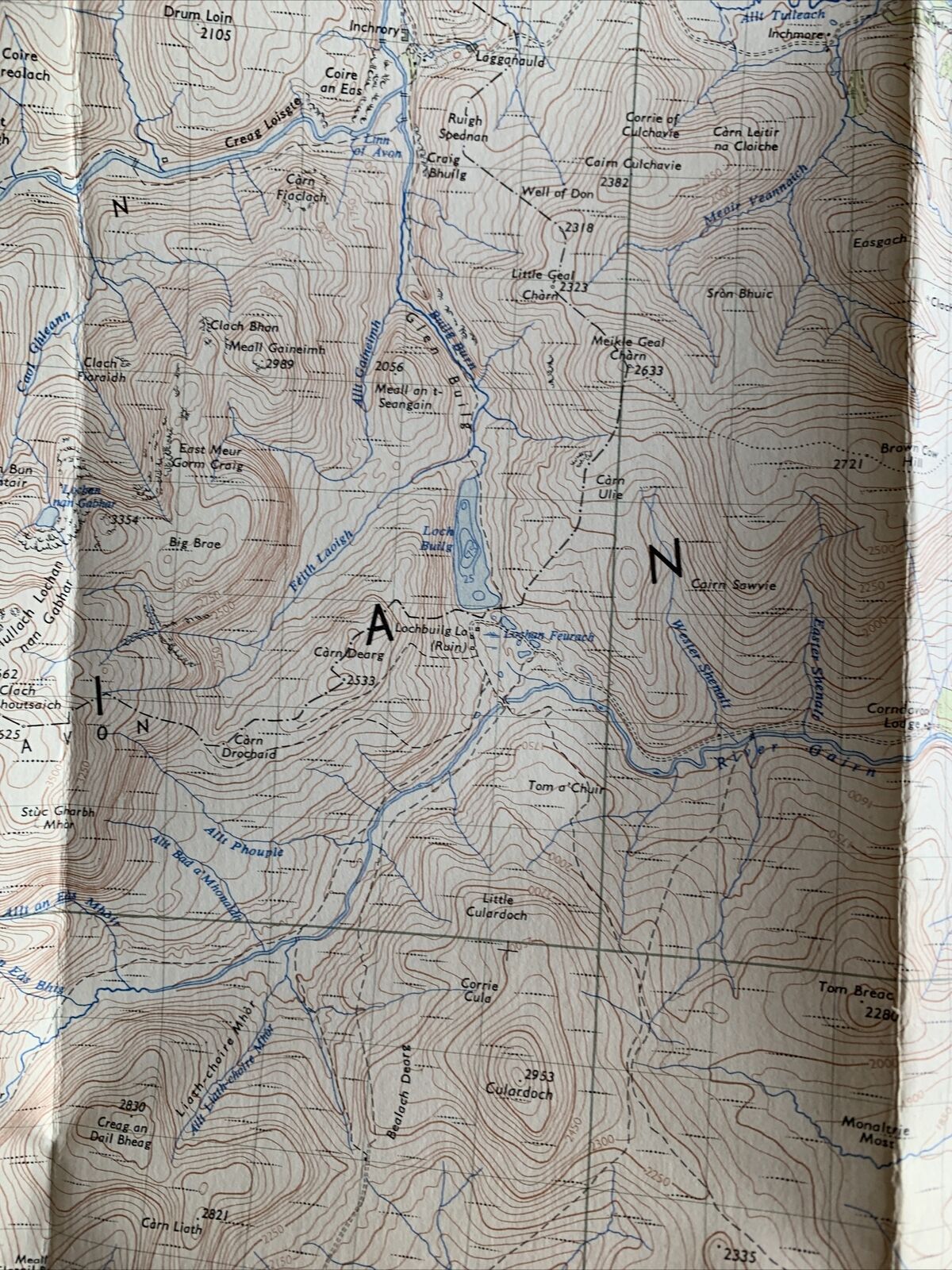 Grantown & Cairngorm No 38 1957 7th Series CLOTH Ordnance Survey One Inch Map