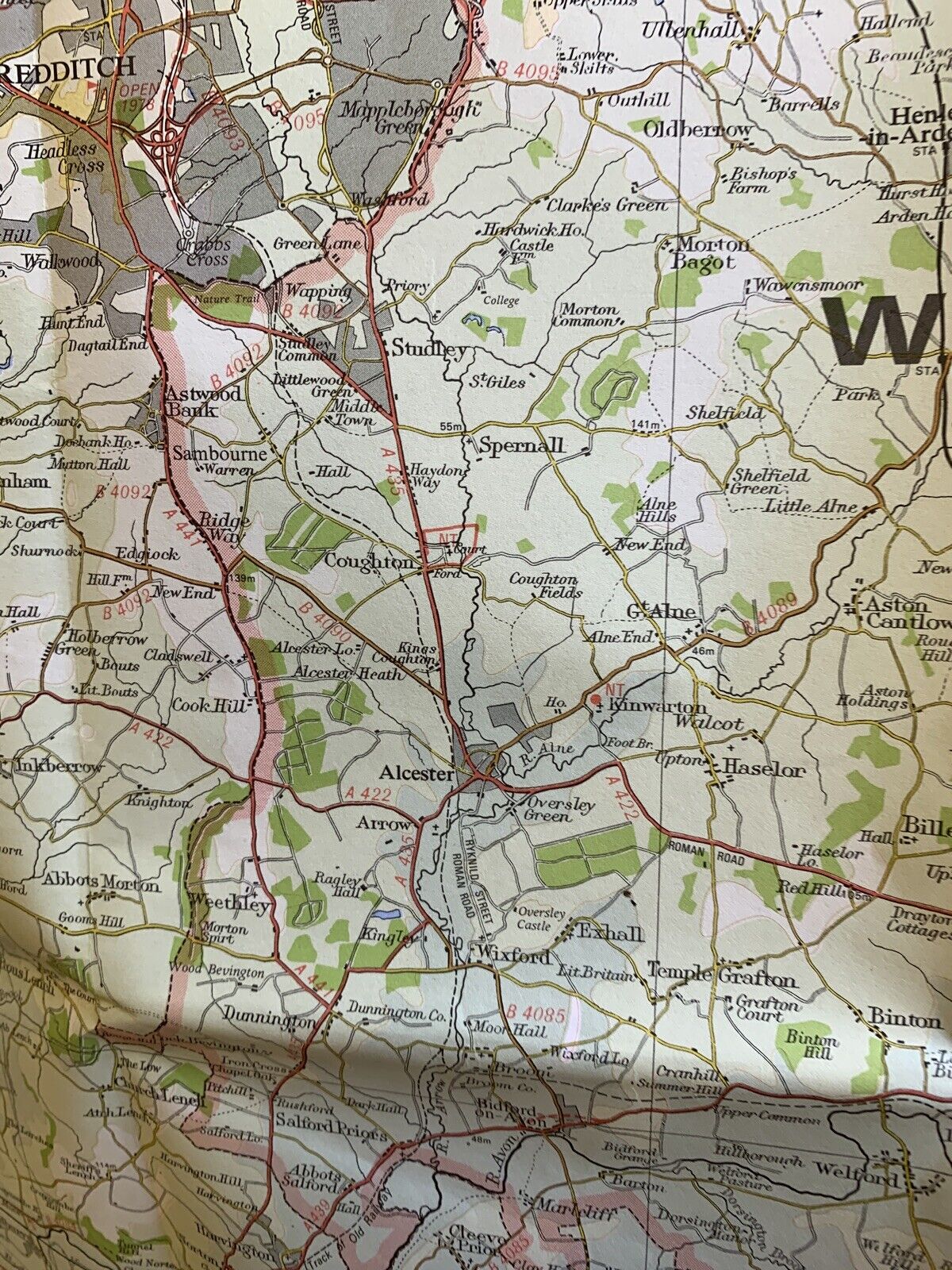 Birmingham Northampton Coventry -Bartholomew National Series Map No 19 - 1975