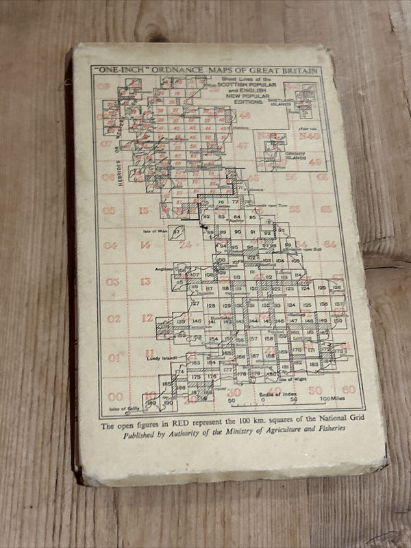 BANBURY Ordnance Survey Cloth Map 1946 Sixth Series No 145 Bicester Culworth