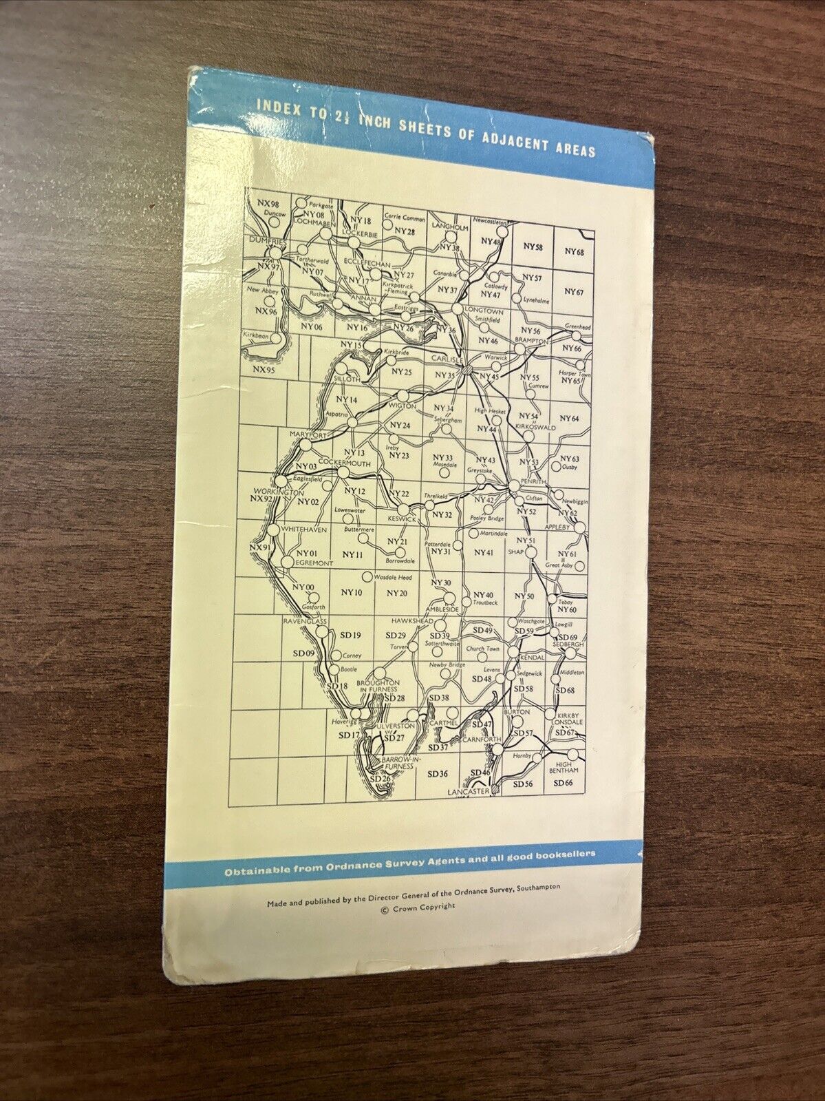 KESWICK Cumbria Ordnance Survey Sheet NY 22 Two & Half Inch MAP 1952 Derwent