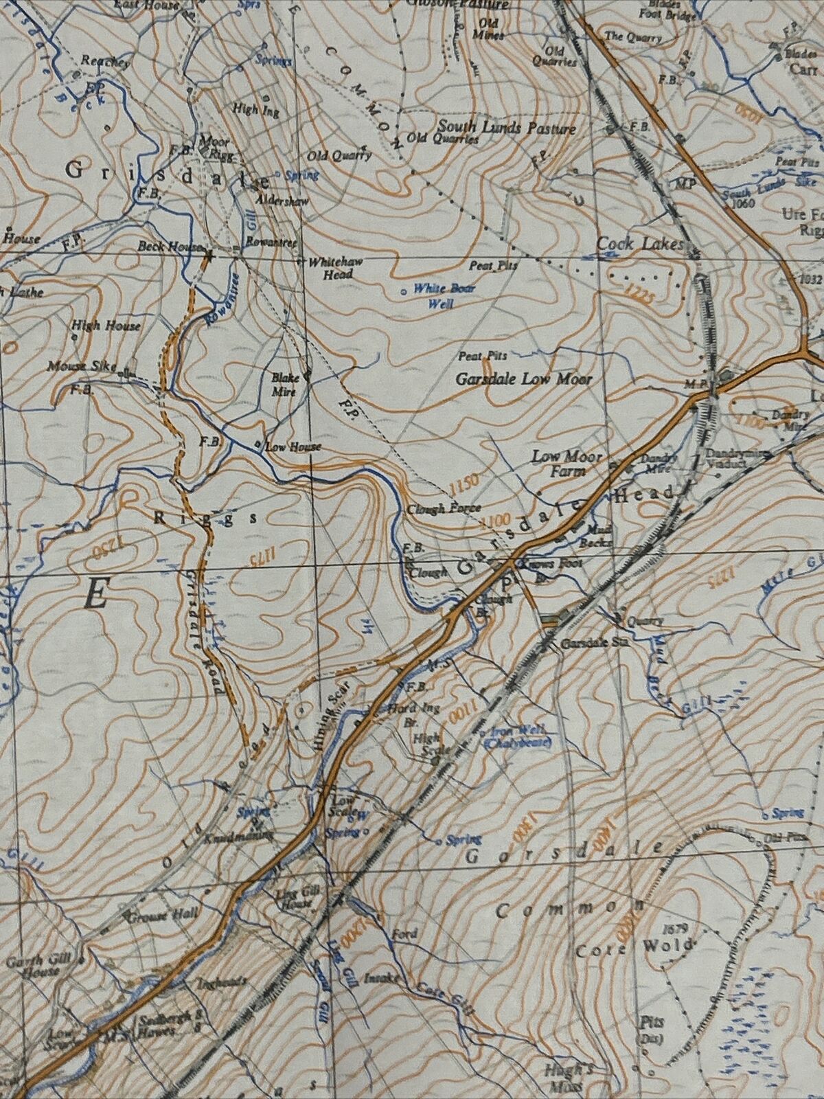 BAUGH FELL Ordnance Survey 1:25,000 First Series Sheet SD79 1958 Sunny Brow