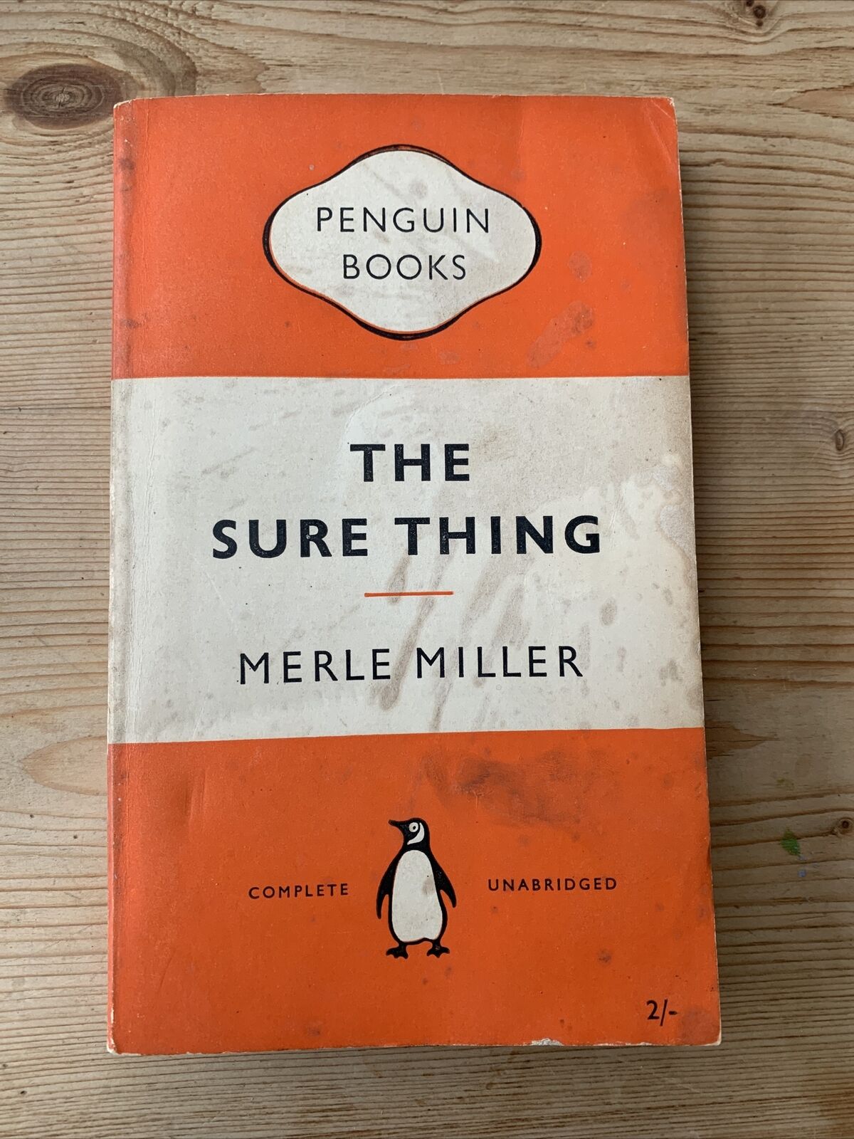 THE SURE THING By Merle Miller - Penguin Books 1953 Orange Communist Witch Hunts