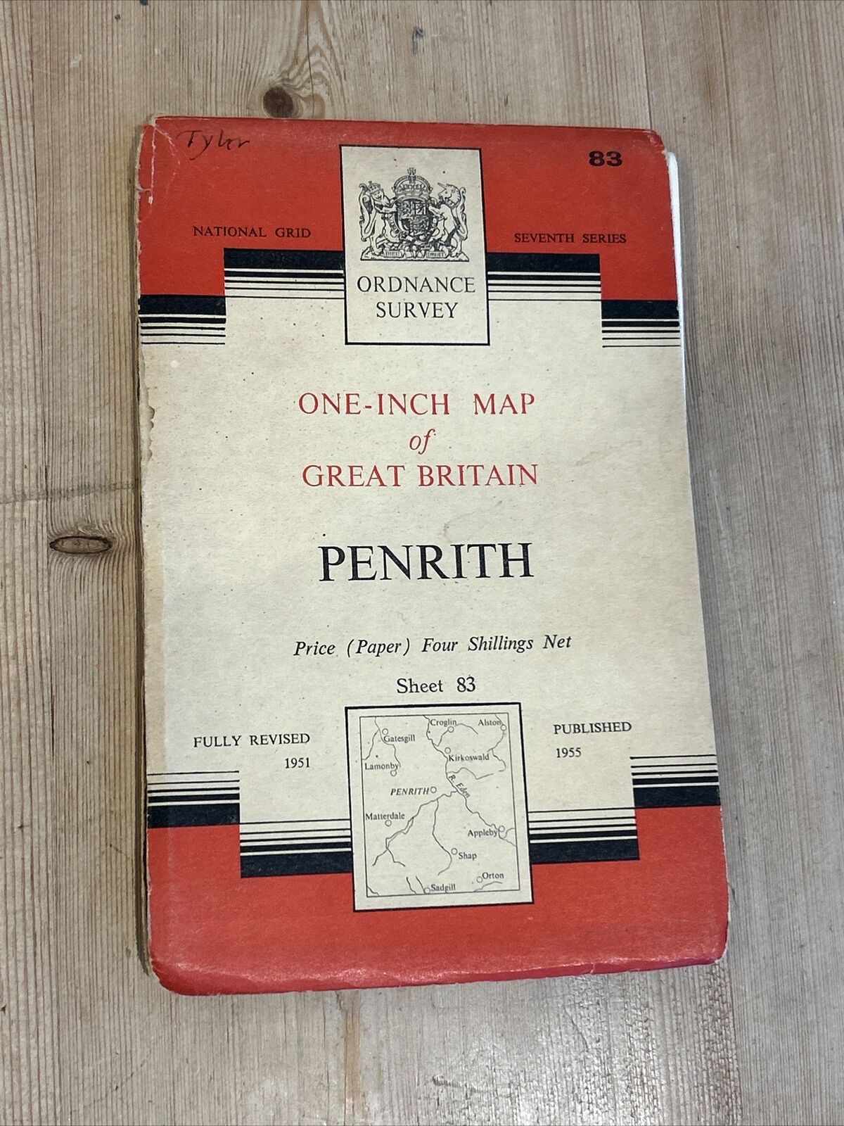 PENRITH - Ordnance Survey Paper Map 1961 Sheet 155 Seventh Series Appleby