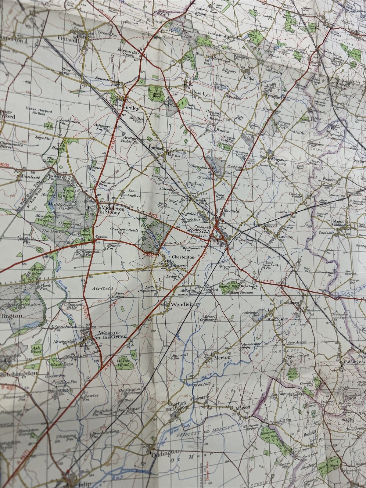 BANBURY No 145 1953 Paper Seventh Series Ordnance Survey One Inch Map Woodstock