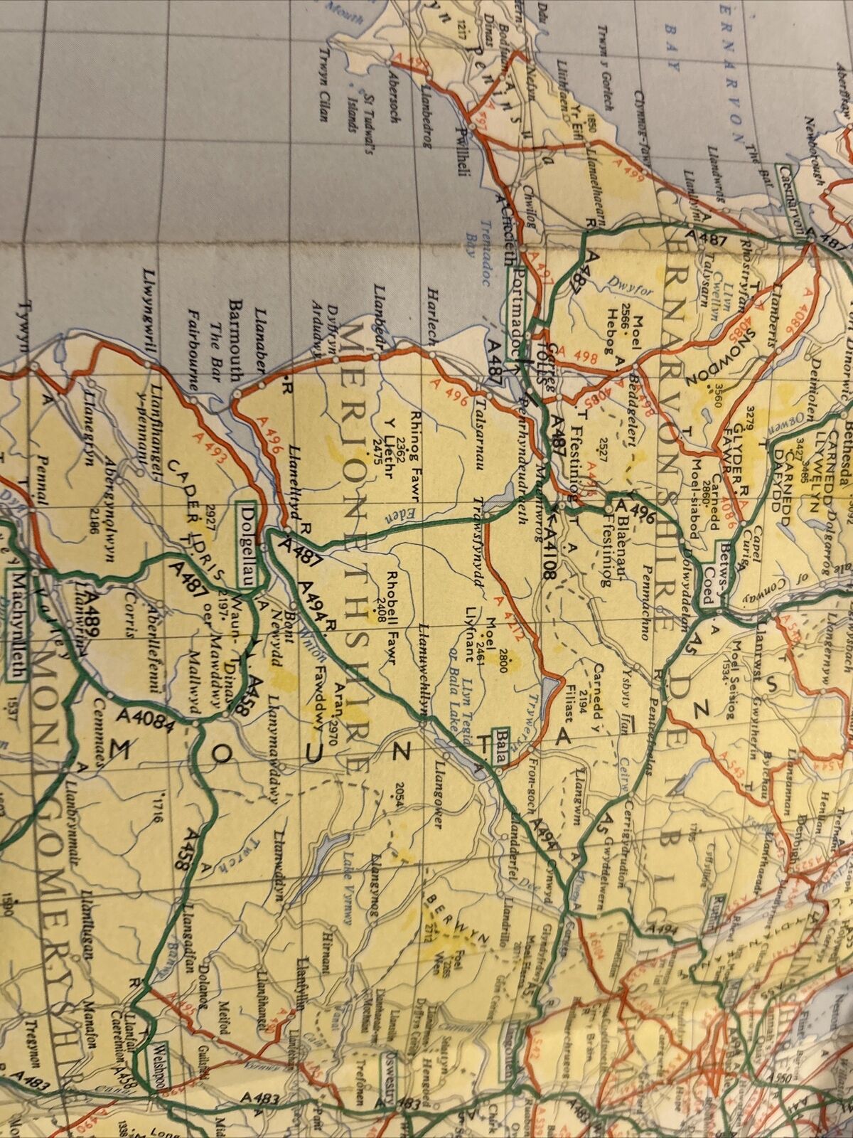 1970 Ordnance Survey Route Planning Map - South Sheet Ten Miles To Inch