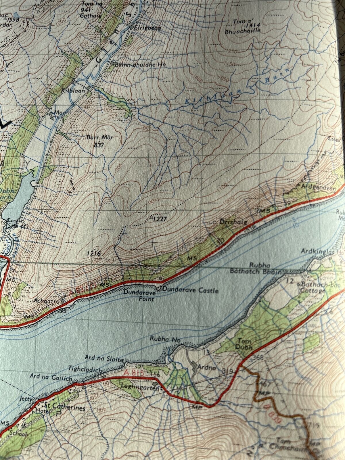 LOCH LOMOND Ordnance Survey Seventh Series Paper One Inch Map Sheet 53 1956