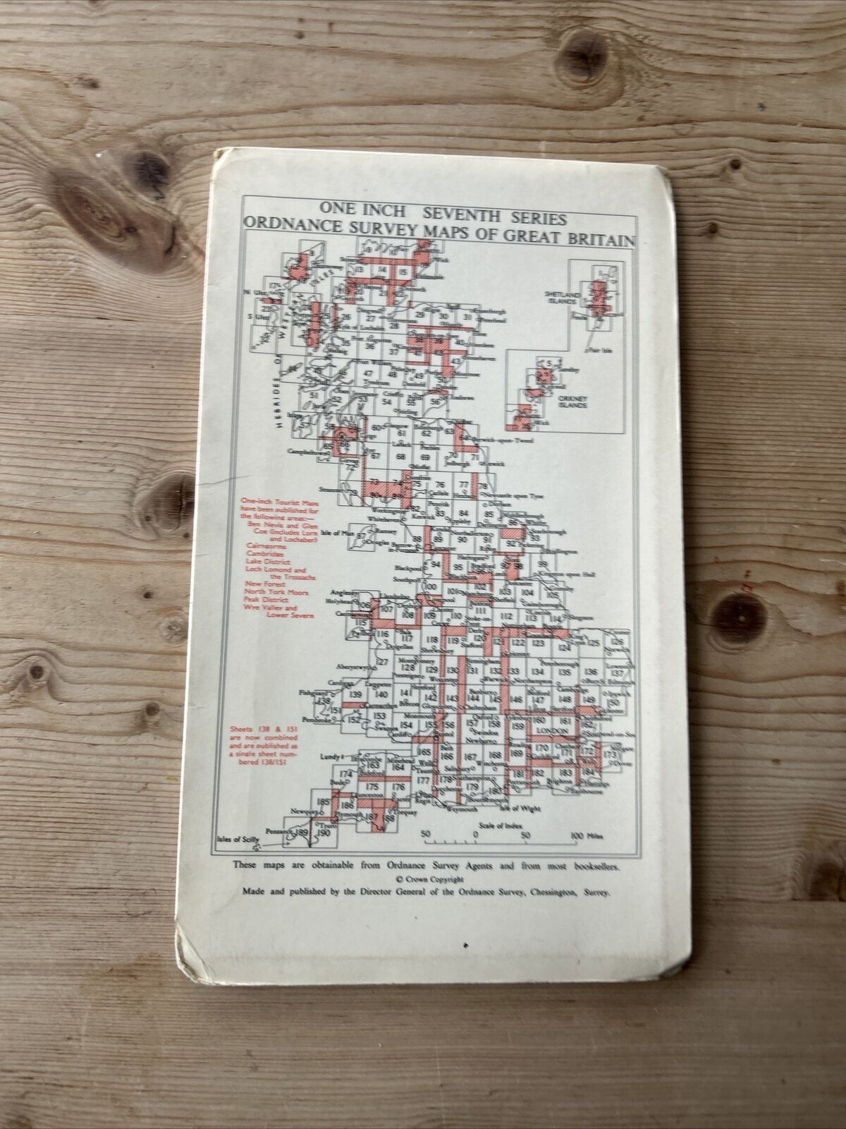 SCARBOROUGH Ordnance Survey Seventh Series Paper One inch 1963 Sheet 93