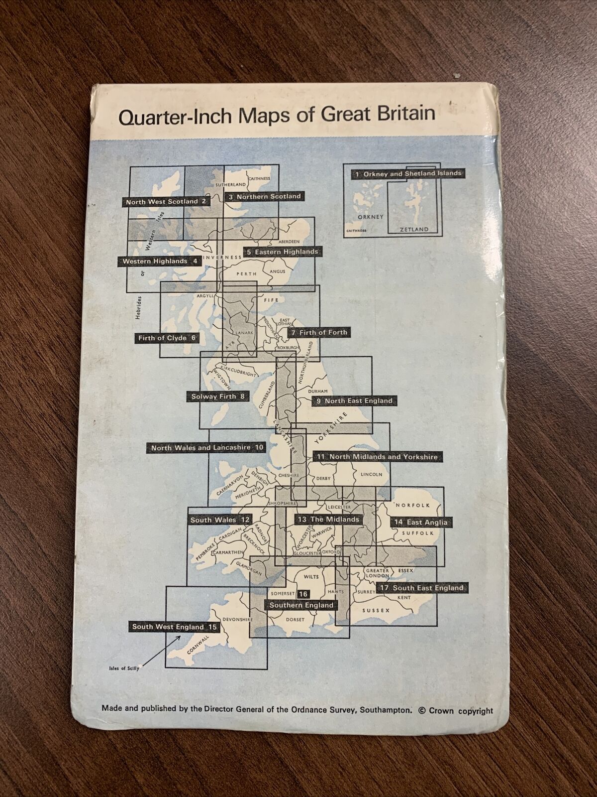 SOUTHERN ENGLAND Ordnance Survey Map Quarter Inch Sheet 16 1973 Southampton