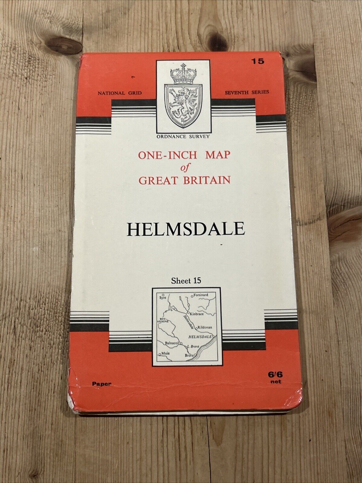 HELMSDALE Ordnance Survey Seventh Series Paper One inch 1958 Sheet 15 Brora