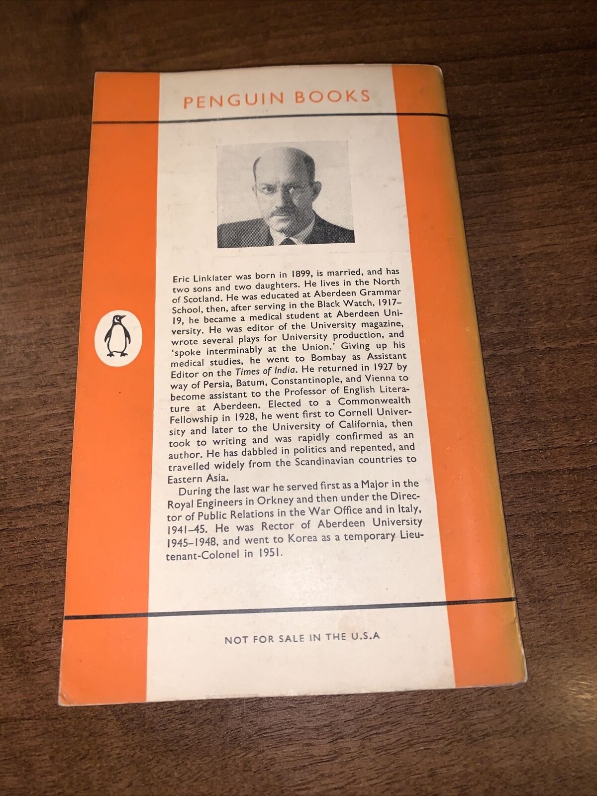 JUAN IN AMERICA - Eric Linklater - 1956 Penguin Books First No 1143