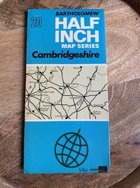 CAMBRIDGESHIRE Bartholomew - Half Inch Map 1973 No 20 Bedford Ely Royston