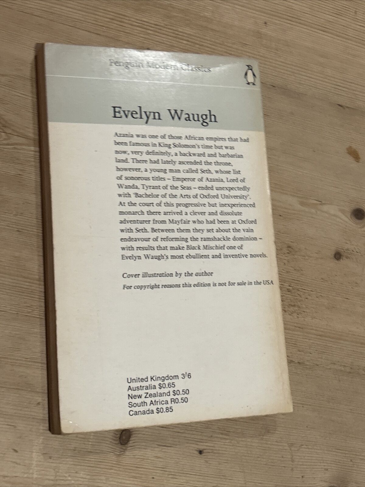 BLACK MISCHIEF - Evelyn Waugh - Penguin Modern Classics No179 1968 Azania Africa