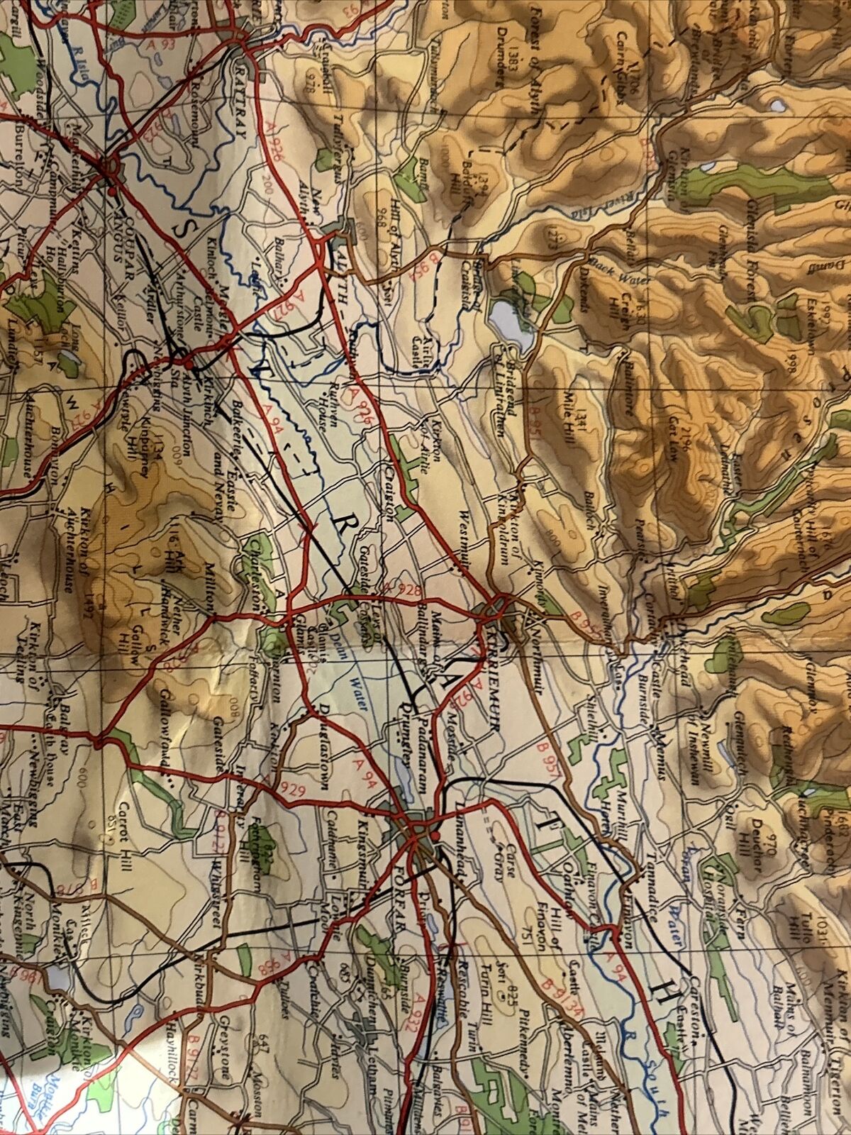 EASTERN HIGHLANDS 1962 CLOTH Ordnance Survey Quarter Inch Map Sheet 5 Ballater