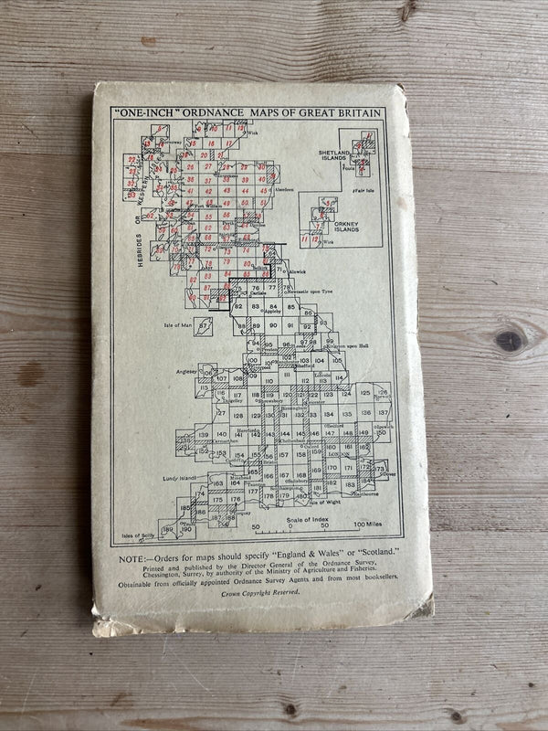 LONDON South East Ordnance Survey Sixth Series CLOTH One inch 1940 Sheet 171