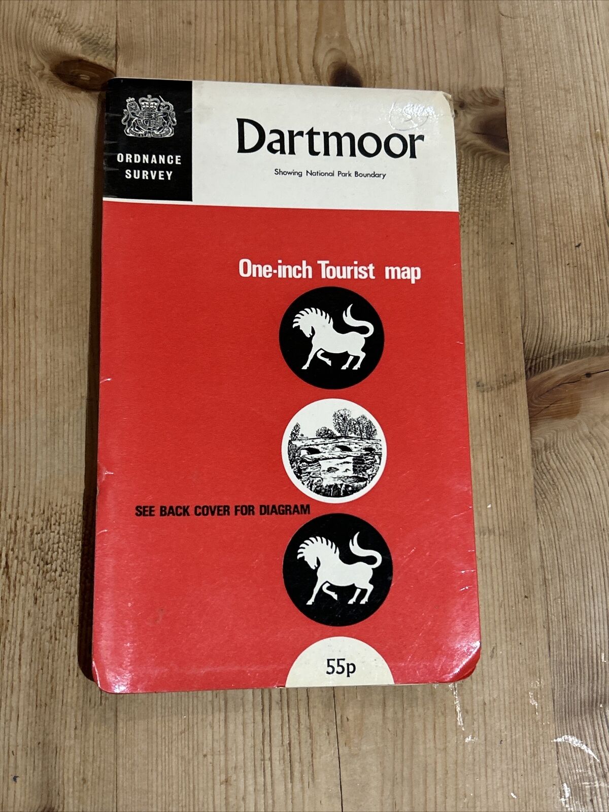 Dartmoor ORDNANCE SURVEY TOURIST MAP 1967 Plymouth Exeter National Park