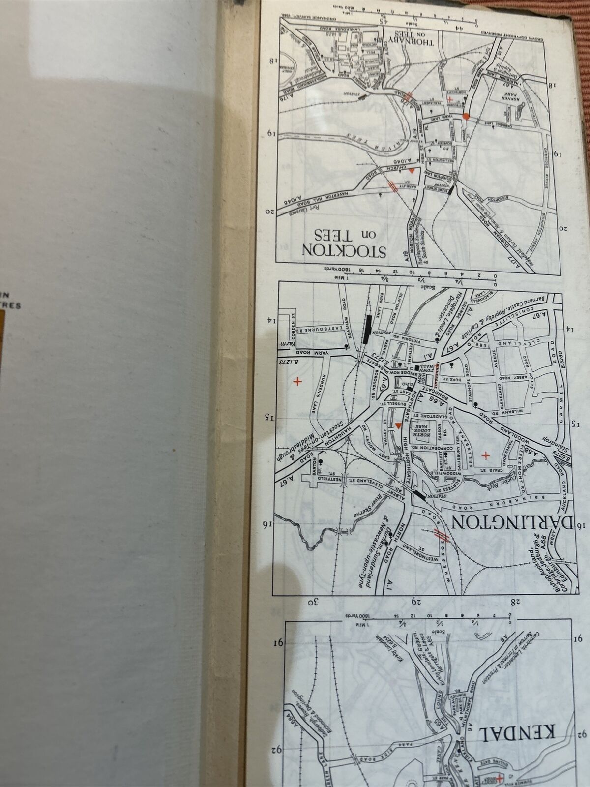 ENGLAND NORTH CENTRAL 1946 Ordnance Survey CLOTH Sheet 2 Quarter Inch Map