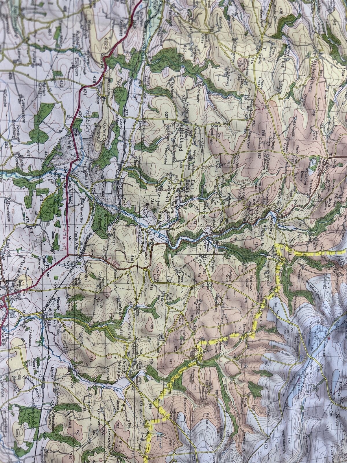 Exmoor ORDNANCE SURVEY TOURIST MAP 1967 Devon Barnstaple Bideford National Park