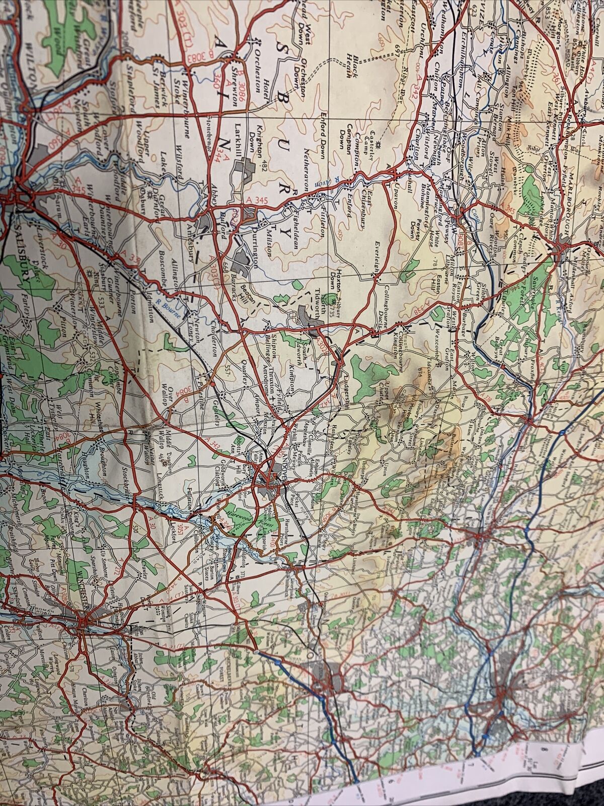 SOUTHERN ENGLAND Ordnance Survey Map Quarter Inch Sheet 16 1973 Southampton