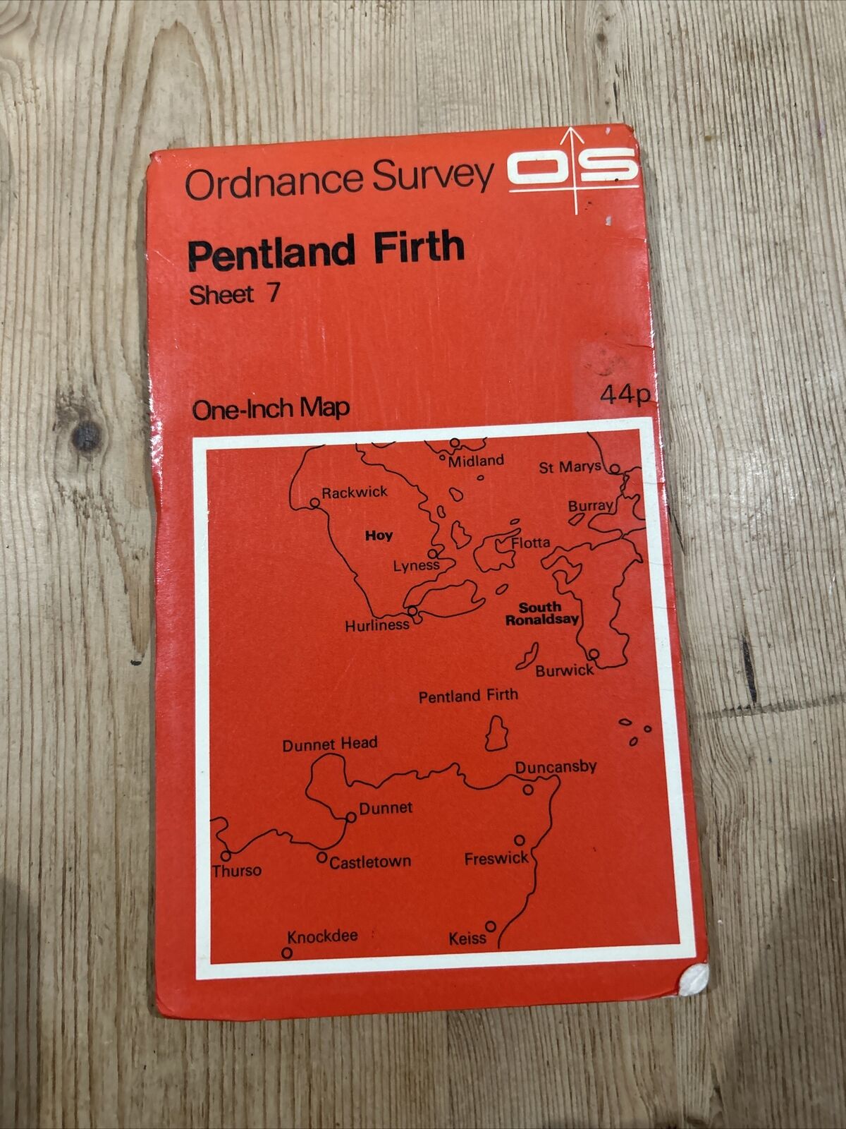 PENTLAND FIRTH 1958 Edition Ordnance Survey One Inch Map Sheet 7 Stroma Hoy