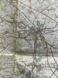 COVENTRY & RUGBY Ordnance Survey Seventh Series One inch 1961 Sheet 132 Hinckley