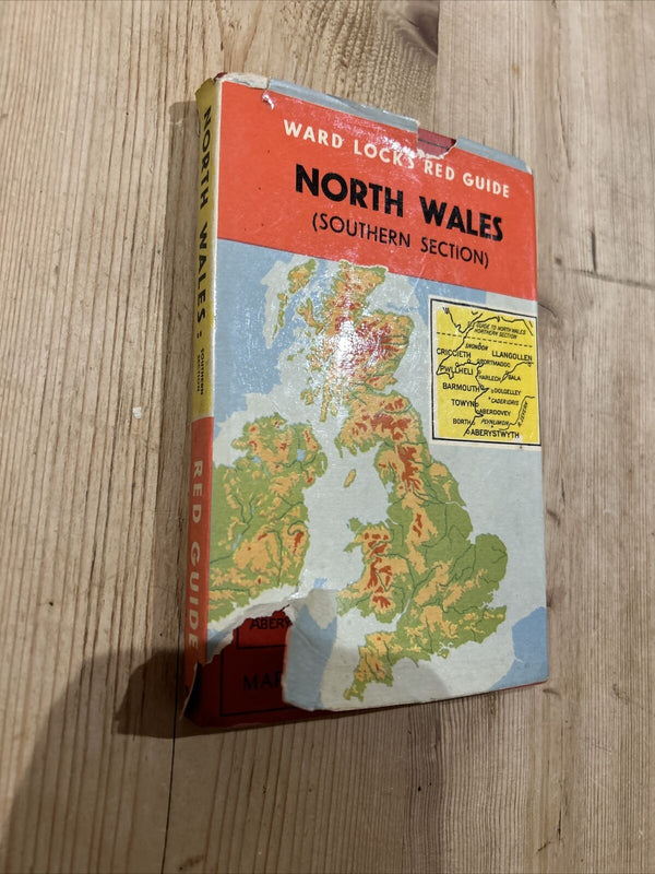 NORTH WALES Southern Section - Ward Locks Red Guide Hardback Dust Jacket Maps