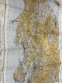 SOUTH ENGLAND 1934 Ordnance Survey CLOTH Sheet 11 Quarter Inch Map 4th Edition